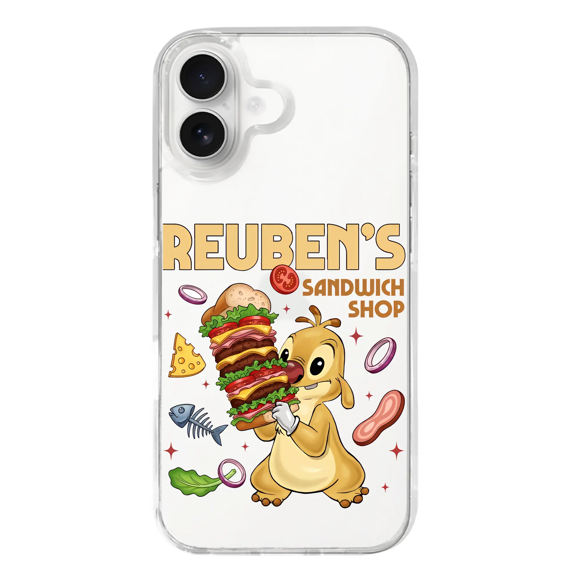 リロ＆スティッチ グッズ ルーベン - iPhone 17シリーズ 透明スマホケース – 薄型・耐衝撃・精密フィット保護カバー